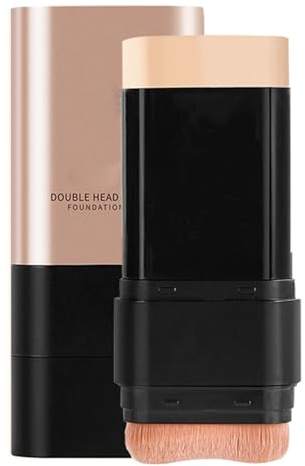 Foundation Stick, Cream Foundation Makeup mit Pinsel, 2 In 1 Mehrzweck Feuchtigkeits Foundation Stick, Concealer und CC Cream Stick, Natürlich Matte Makeup Finish