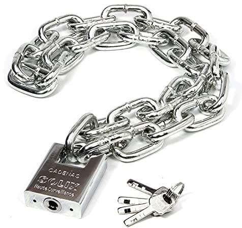 LYVQZPWLRserrature pesanti con chiavi, Lucchetto for impieghi gravosi for esterni, lucchetto a catena for esterni, lucchetto di sicurezza impermeabile e antifurto(0.3m)
