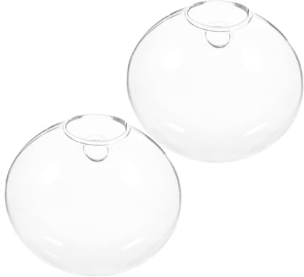 HYTROVE Vaso Salvaspazio per Ufficio Elegante Casa Decorazione p e 2 Pezzi da Parete in Vetro Idrocoltura, Design