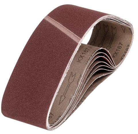 QUARKZMAN 76mm x 610mm Nastri Abrasivi, 8Pz 150 Grana Carta Vetrata per Levigatrice Ossido di Allumina Per Lavorazione Legno, Lucidatura Metalli, Affilatura Coltelli