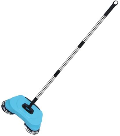 Spazzatrice a mano – Scopa tappeto, spazzola pavimenti | Pulitore manuale non elettrico con manico regolabile, per parquet, laminato, superfici dure, Strumento pratico per casa