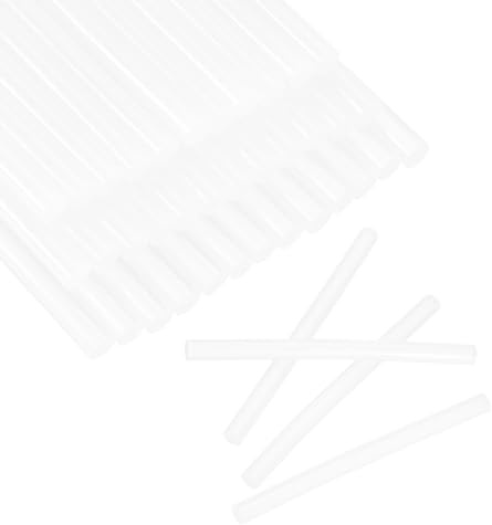 sourcing map 30pcs Mini Glue Stick 0.3x3.9 High-Stick Hot Glue Gun Sticks Hot Melt Adhesive Strip for DIY Craft Sealing Repair Festival Decoration, Clear