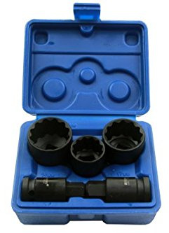 US Pro 2085 5 Pc 1/2 Dr 12 Point Hub Impact Socket & Bit Set for VAG Vehicles