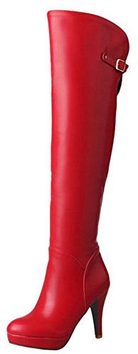 Mo Joc Cuissardes pour Femmes avec Bottes zippées à Talons Hauts