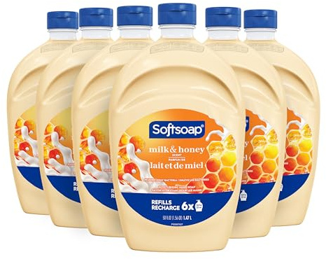 Softsoap Moisturizing Liquid Hand Soap, Kitchen and Bathroom Hand Soap, Milk & Honey Scent, 50 fl oz Refill