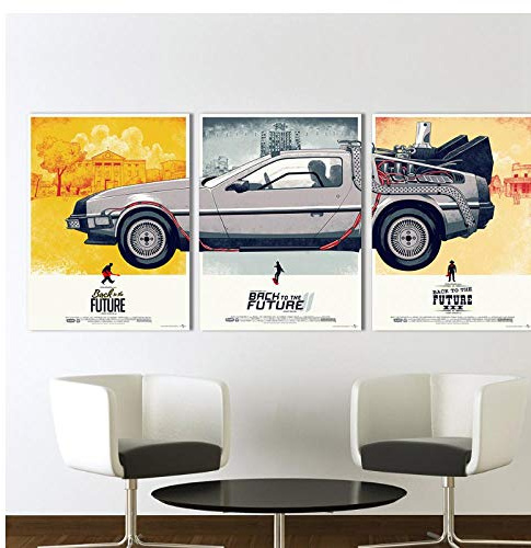 LLXHG Leinwand Kunst Movie Poster Zurück In Die Zukunft Phantom City Malerei Wohnkultur Wandbilder Für Wohnzimmer Room-50X70Cmx3 Kein Rahmen