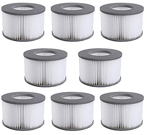 Hoimlm Ersatz Filter für MSpa Filterkartusche Wasserfilter, Kartuschenpumpe für heiße U-Boote und Spa,für aufblasbare Pools - Modell ab 2020 (8Pcs) | für heiße U-Boote und Spa,für aufblasbare Pools - Modell ab 2020