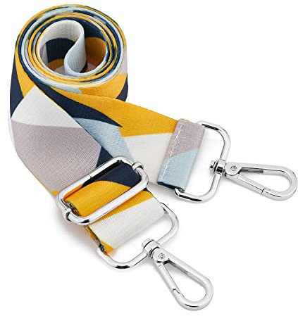 Silberne Schnalle Breiter Schultergurt längenverstellbarer Tragegurt Verstellbarer Ersatzgürtel Crossbody Canvas Tasche Handtasche((3.5CM) Color21)