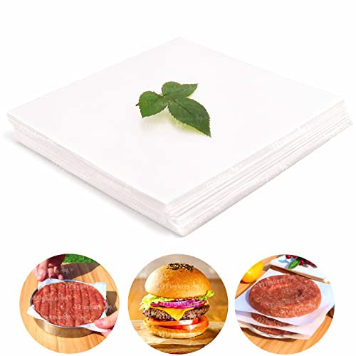 Meykers Parchment Paper Sheet | 6” x 6” | 300 Pack | for Making Smash Burgers | for 5” Hamburger Press | Square Patty Paper for Easy Release from Burger Smasher or Patty Maker Mold | Wax Paper
