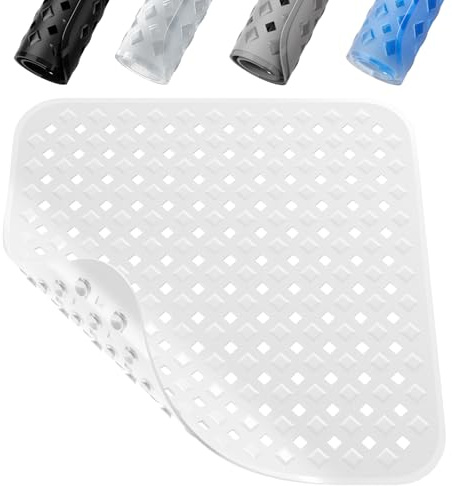 XIYUNTE Duschmatte rutschfest 53x53cm, 100% BPA-frei und latexfrei Antirutschmatte Dusche quadratisch, Duscheinlage rutschfest schimmelresistent und maschinenwaschbar