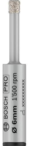 Bosch 1x trapano diamantato PRO in ceramica facile da asciugare (per piastrelle, piastrelle dure, Ø 6 mm, accessori professionali per trapani/cacciaviti)