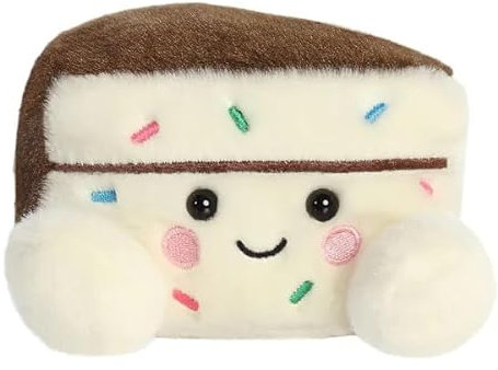 Aurora, 33938, Palm Pals Sprinkles Cake Slice 5In, Soft Toy, White