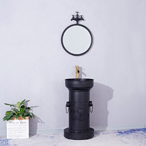 Moderno juego de tocador de baño con lavabo blanco brillante