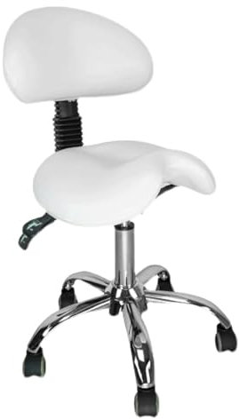 LULUMAIC Ergonomischer Sattelhocker mit Back Support & Wheels Salon Stuhl Rolling Stool Einstellbarer Schwenk -Zahnhygieniker Sattelstuhl - Sonderanfertigungsfarben