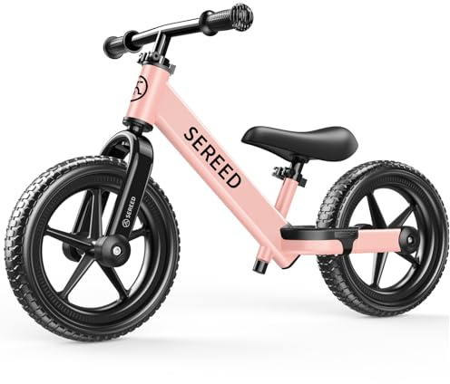 SEREED Kinder Laufrad ab 2 Jahre, Verstellbar, Geschenk für Jungen Mädchen | SEREED Kinder Fahrrad für 2-5 Jahre, Individuelles Schild mit 3 Aufklebern, Kinderspielzeug für 2-3 Jahre