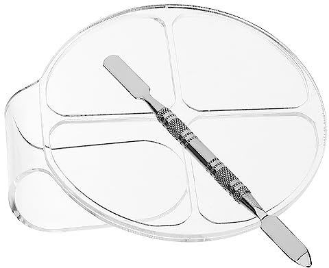 Vaguelly 2sätze Makeup Mixing Palette Mit Spatel Professionelle Kosmetik Mischplatte Für Make-up Nagellack Und Pigmente Unentbehrliches Werkzeug Für Kreative Looks