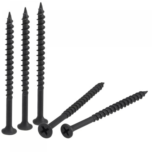 170G BLACK WOOD SCREW POZI COUNTERSUNK INDOOR OUTDOOR QUALITY 5x80mm