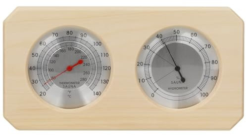 Termoigrometro per sauna in legno, 2 in 1, misuratore di temperatura e umidità per sauna e uso interno