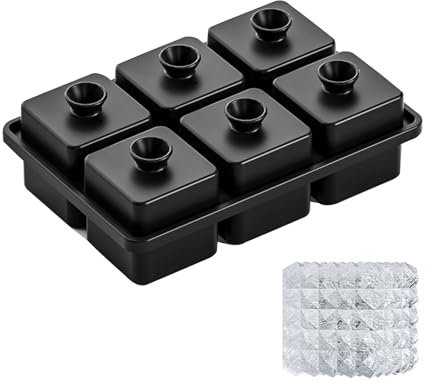 Set di stampi professionali per cubetti di ghiaccio a rombo in silicone per cocktail e whisky