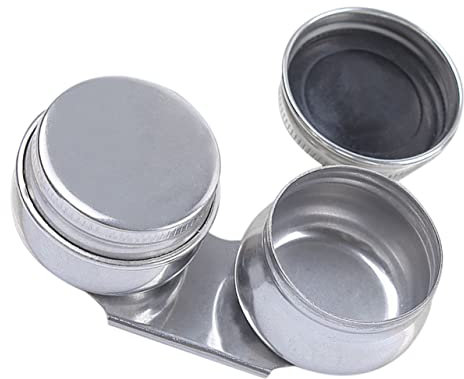 Veemoon Tazza Doppia Palette Acciaio Inossidabile con Pulizia Pennello Strumento per Pittura Ad Olio e Design Compatto e Portatile