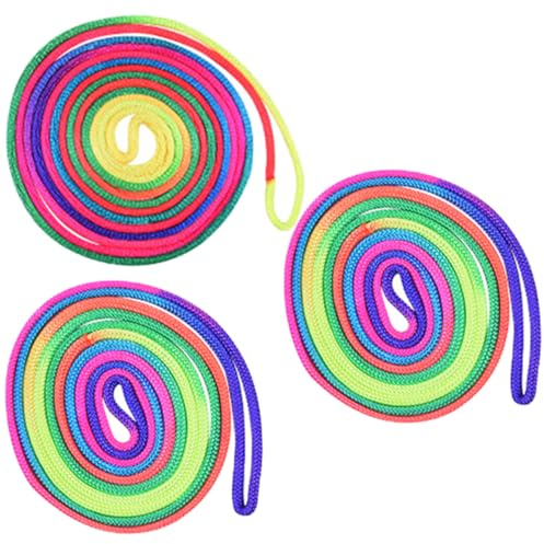 Milisten 3pcs Rainbow Rope Toys Cats Cradle String Game Interactive Cat Toy Stretchy Finger String Boys and Girls Party Favors
