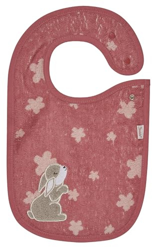 Sterntaler Lätzchen Hase Hanni - saugfähige Baumwolle mit feiner Applikation - praktischer Druckknopfverschluss auf der Schulter - weich & hautfreundlich für Babys und Kinder - Geschenk, perlrosa