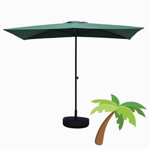 8ft x 4ft Half Rectangle Umbrella, Adjustable Waterproof Patio Parasol, Ideal for Balcony, Garden, Deck & Porch Stylish Outdoor Shade Solution