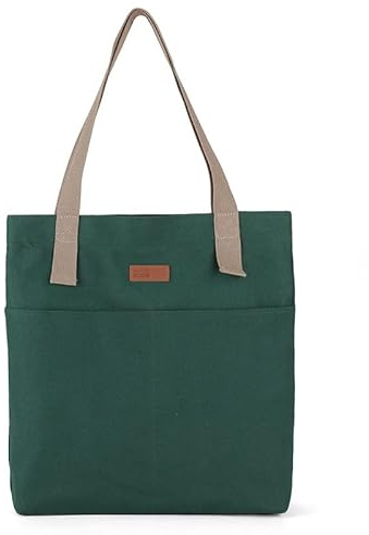 Svnqney Canvas Tasche Damen Handtasche mit Vorderen Taschen Umhängetasche Shopper Tasche Damen Groß Schultertasche