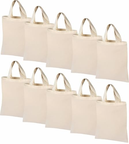 ELES VIDA Baumwolltasche klein 14x18 cm – 25 Stück - OEKO-TEX® – Natur