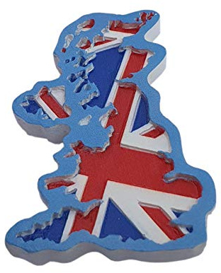 Fridge Magnets Union Jack Großbritannien-Karte, britische Flagge, Souvenir aus London, England, UK/rot/weiß/blau, Küche Heimdekoration