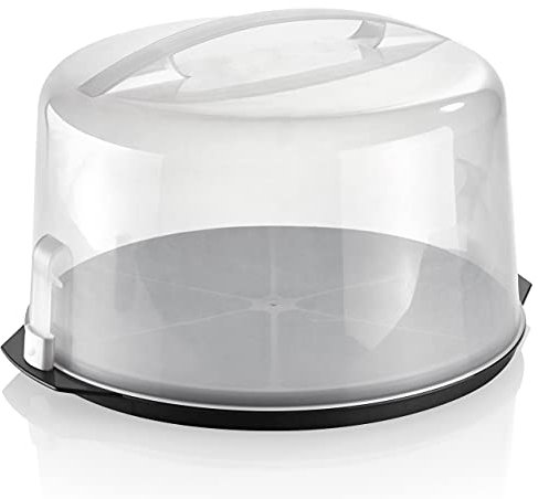 Grizzly scatola per il trasporto di torte rotonde con chiusura a scatto, coperchio con divisore di pezzi e scatola per torte extra alta.