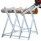 Izrielar Caballete de madera para motosierras de madera, 150 kg, capacidad de carga de metal galvanizado, 81 x 80 x 80 cm, plegable, color plateado