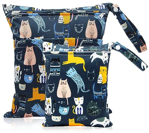 Loscarol 2 Stück wetbag Kindergarten groß, nasstasche Wet Bag schwimmsachen