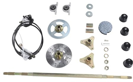 Bakre Live Axle Kit, Passar för 50cc 70cc 90cc ATV Quads, Passar för Atomik för Motowork, med Kedjekedja Broms Skivbromsok och Hjulnav
