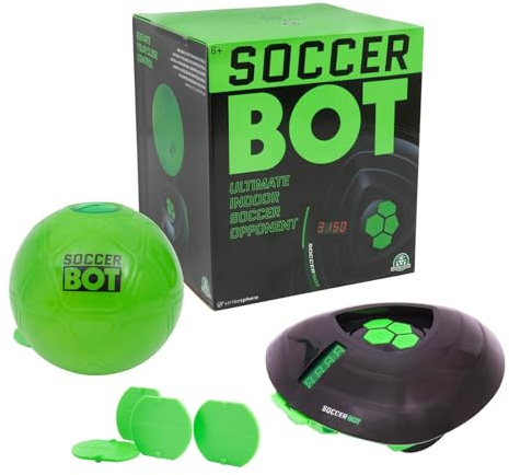 Smart Ball - Soccerbot, Entrenador Personal de Fútbol Indoor, Bot con Sensores para Seguir al Balón, Maniobrando para Probar tus Habilidades, Pantalla LCD para la Puntuación, Famosa (MR100000)