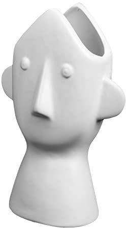 ULDIGI Keramikvase Mit Menschlichem Gesicht Abstrakte Blumenvase Moderne Vasen Deko Für Tischdeko