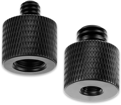 Xthrotsenk 2 Stück Gewindeadapter 3/8 auf 1/4 Stativ Schraube Adapter Aluminiumlegierung Mikrofonständer Adapter für Kamerastative Kamera Lautsprecher