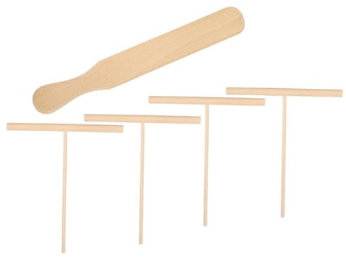MAGICLULU Wooden Pancake Rake Crepe Spreader Spatula Breakfast Maker Kitchen Tool