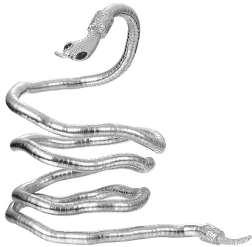 GUOYOU Damen Armreif Gold Oberarmreif aus Gold Silber Ener Tropfen-Design Armreif Offener Armreifen Oberarm Wickelarmband Statement-Schmuck für Handgelenk Arm Schmuck Silber (silberne Schlange)