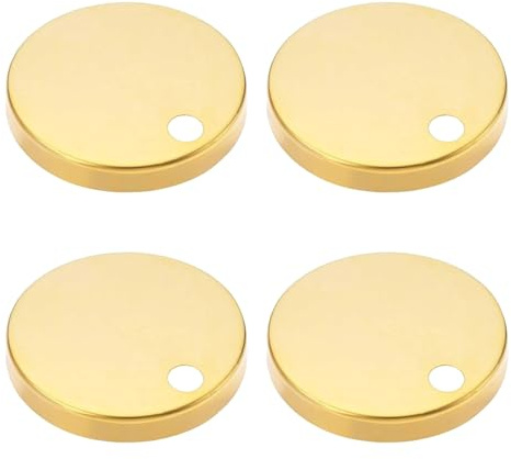 HARY Gold Toilet Seat Hinges 4Pcs Quick Release Fixings 60Mm Universal Toilet Seat Hinge Covers