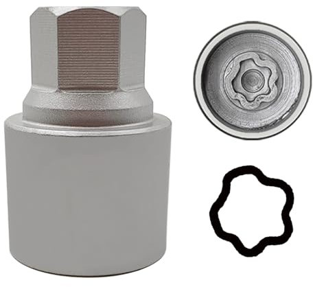 JEUCLEL 043 Wheel Locking Nut Key Socket Compatible with BMW Series, (Socket OD 29mm - ID 25mm), Wheel Anti-Theft Lug Nut Removal Tool, Anti-Theft Screw Remover