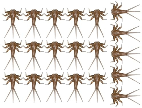 Fly Binding Realistic 20x - Cebo de de Trucha con Mosca Atada a Mano, componentes de ninfas, Juego de con Mosca Realista para salmón