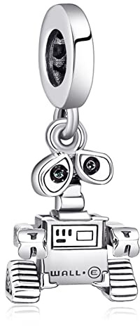 MGIUL Robot Charm Anhänger 925 Sterling Silber Bead Charms für Europäischen Armband und Halskette 5A Zirkonia Armband Charm Geburtstag Schmuck Geschenk für Damen Frauen