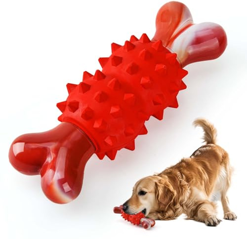 LIFLIX Hundespielzeug für Aggressive Kauer, Robustes Hundespielzeug aus Nylon und Gummi für Große Mittelgroße Hunde, Kauspielzeug Unzerstörbar zum Zahnen, Hundeknochen
