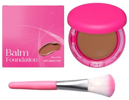 Peptid Bounce Balm Foundation, 2025 neue Foundation Vollständige Abdeckung, feuchtigkeitsspendendes, alterswidriges Make-up für reife Haut, mittelbaubare Abdeckung (Cocoa Color)