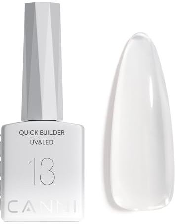 CANNI Gel Construction Ongle UV Quick Builder Gel natur couleur Transparent Clear Vernis Gel UV Semi Permanent pour Réparation de Manucure Kit Manucure Nail Extension