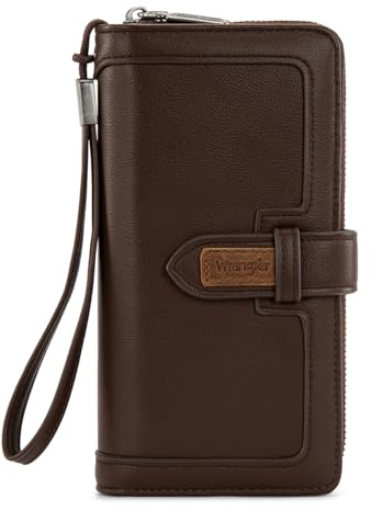 X Wrangler Women's Wallets Large Wristlet Wallets for Women Bifold Card Wallet, Card Cases & Money Organizers Ladies Female Clutch Phone with ID Window and RFID Lining