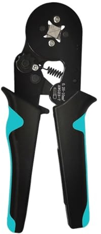 Pince Électrique À Bornes D'extrémité Ensemble D'outils Main Professionnel 0.08-16mm2 28-5AWG Sertir Rapide Outil De Sertissage Fil Bricolage 10mm2 Sertissage PréCis(AWG 23-7 Blue Black)