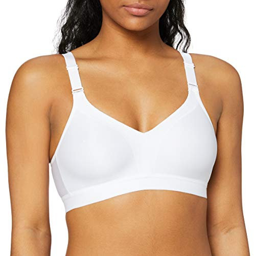 Triumph Womens Triaction Wellness Sports Bra Non-wired, White, 36D UK