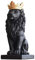 H&W Estatua de león de Corona, esculturas Negras, Figuras de león de Resina para Hombres, Adornos de Estatua artística para el hogar, Oficina, Sala de Estar, estantería, Mesa, Escritorio, decoración